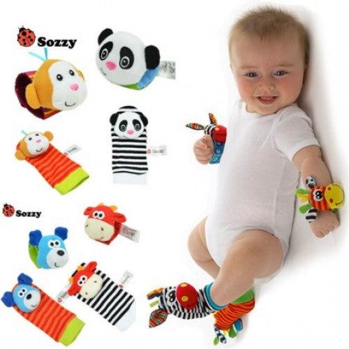 Baby Boys Girls Toy Baby Rattle Wrist Foot Finder Small Soft Children